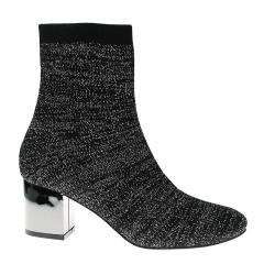 fashion winter shoes sexy luxury chunky wedge half sock boots for women