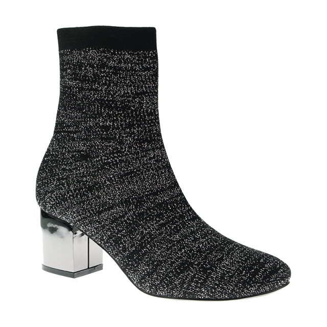 fashion winter shoes sexy luxury chunky wedge half sock boots for women