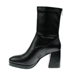 fashion stylish casual waterproof black women high heels western dress boots