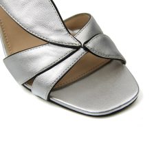 Fashion Elegant Sliver High Heel Shoes Summer Women Sandals for Slides