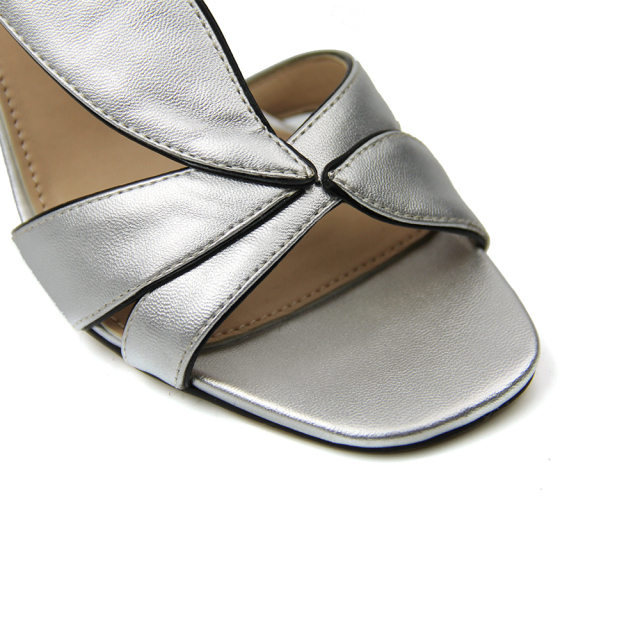 Fashion Elegant Sliver High Heel Shoes Summer Women Sandals for Slides