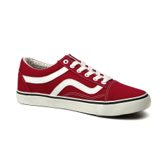 women casual vintage canvas vulcanized shoes with custom printing for ladies