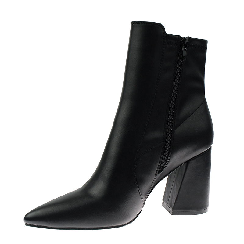 designer winter sexy black high heels boots for women and ladies