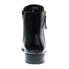 stylish black PU winter shoes flat work boots for women and ladies