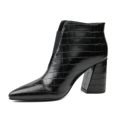 designer fashion ladies sexy leather high heel shoes work boots for women