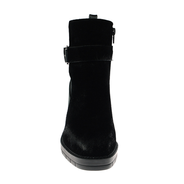 designer women cow suede winter fall high heel chunky wedge shoes boots for ladies