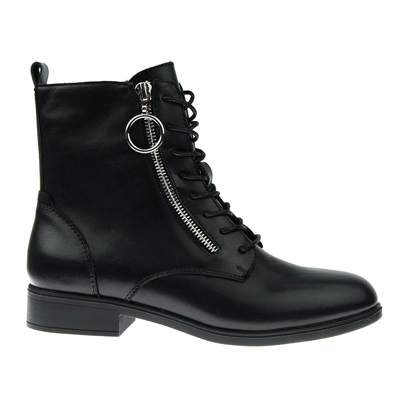 fashion zipper up pu autumn winter stylish flat short sneaker boots for women