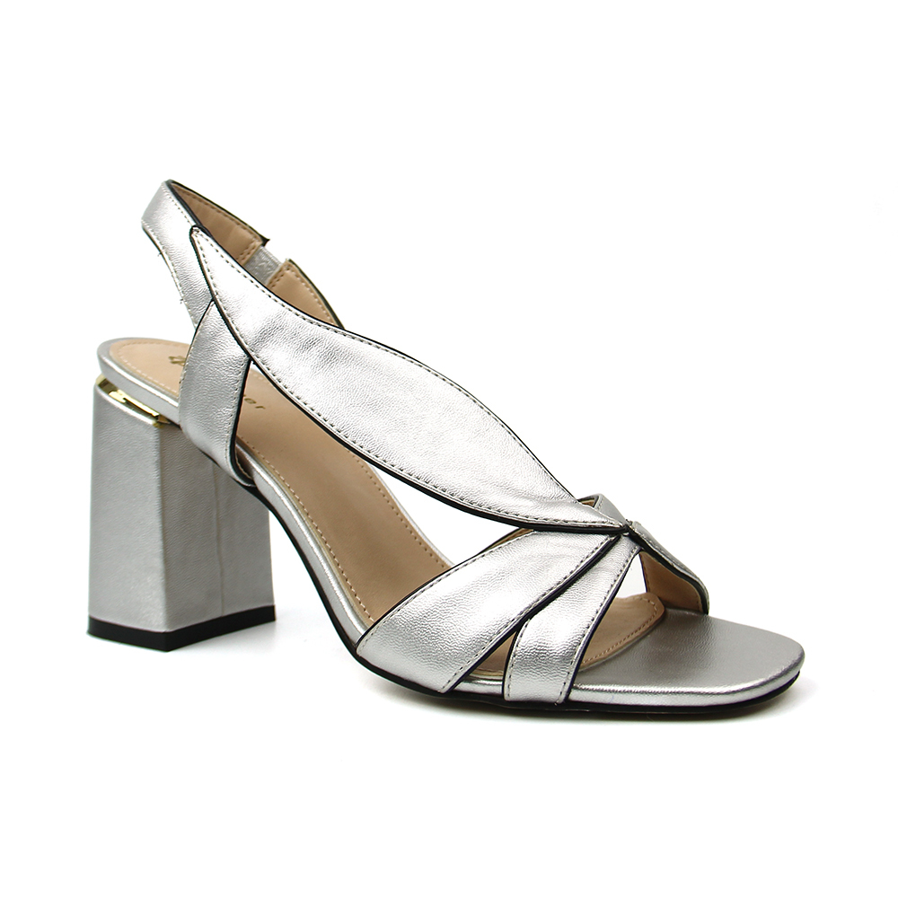 Fashion Elegant Sliver High Heel Shoes Summer Women Sandals for Slides