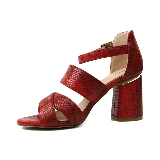 High Quality Popular Summer Thick High Heel Buckle Women Sandals for Rope