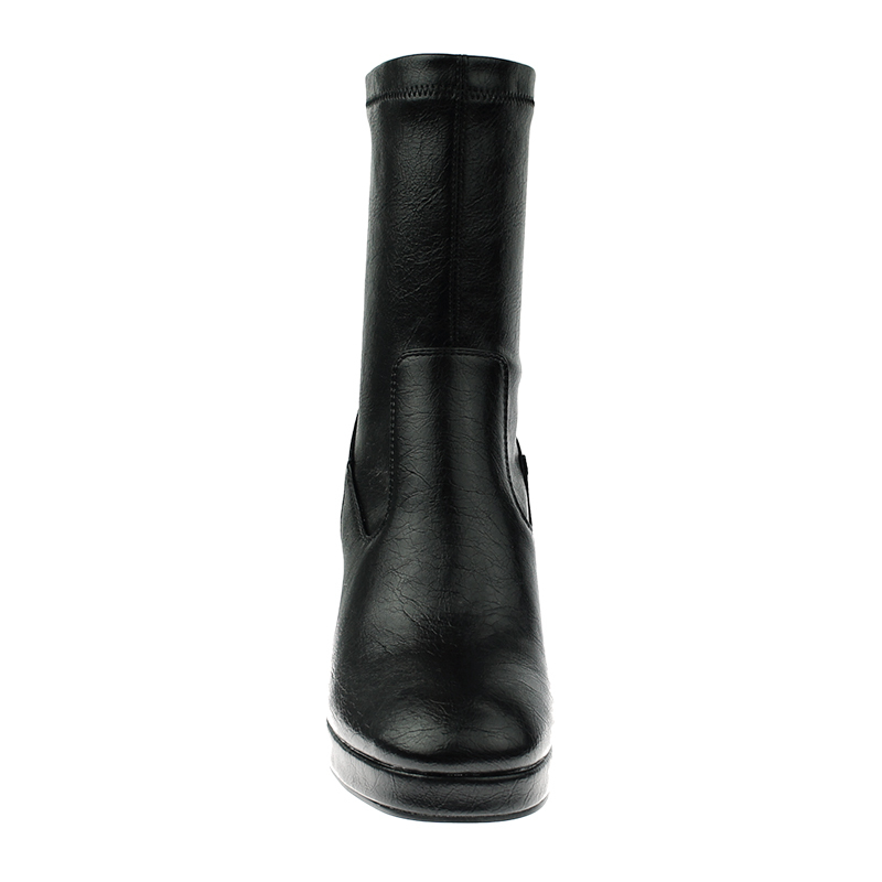 fashion stylish casual waterproof black women high heels western dress boots