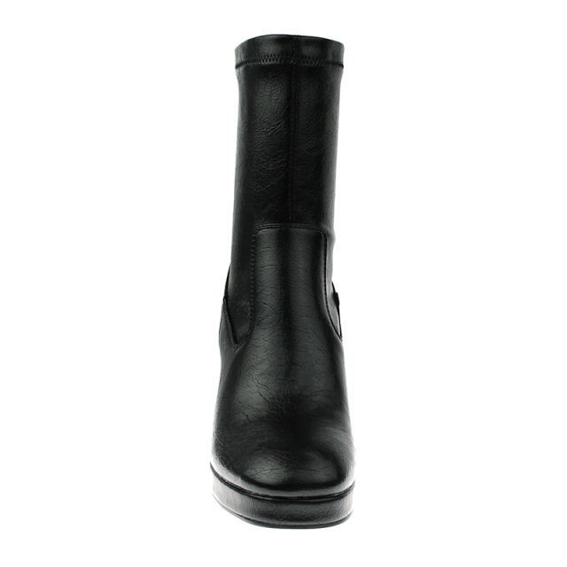 fashion stylish casual waterproof black women high heels western dress boots