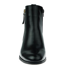 stylish black PU winter shoes flat work boots for women and ladies