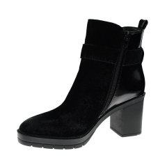 designer women cow suede winter fall high heel chunky wedge shoes boots for ladies