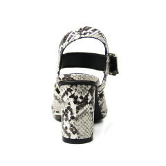Fashion Snake Leather Square Toe Wedge Sexy Pumps Shoes Womens Sandals
