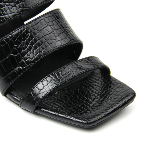 Elegant Ladies Strap Square Toe High Heels Sexy Shoes Sandals for Women