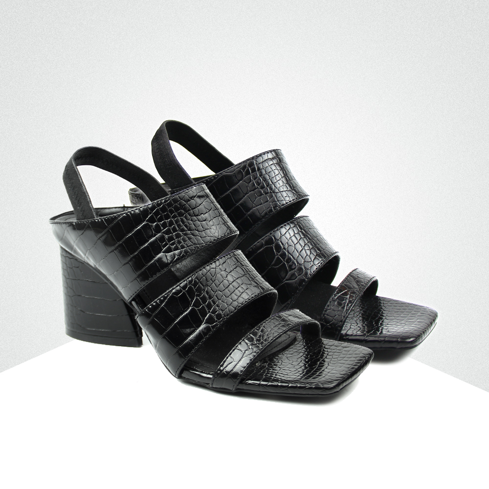 Elegant Ladies Strap Square Toe High Heels Sexy Shoes Sandals for Women
