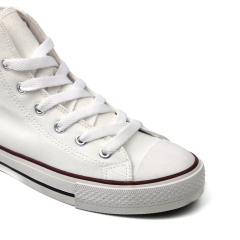 custom ladies casual slip soft wedge high top canvas vulcanized shoes for women