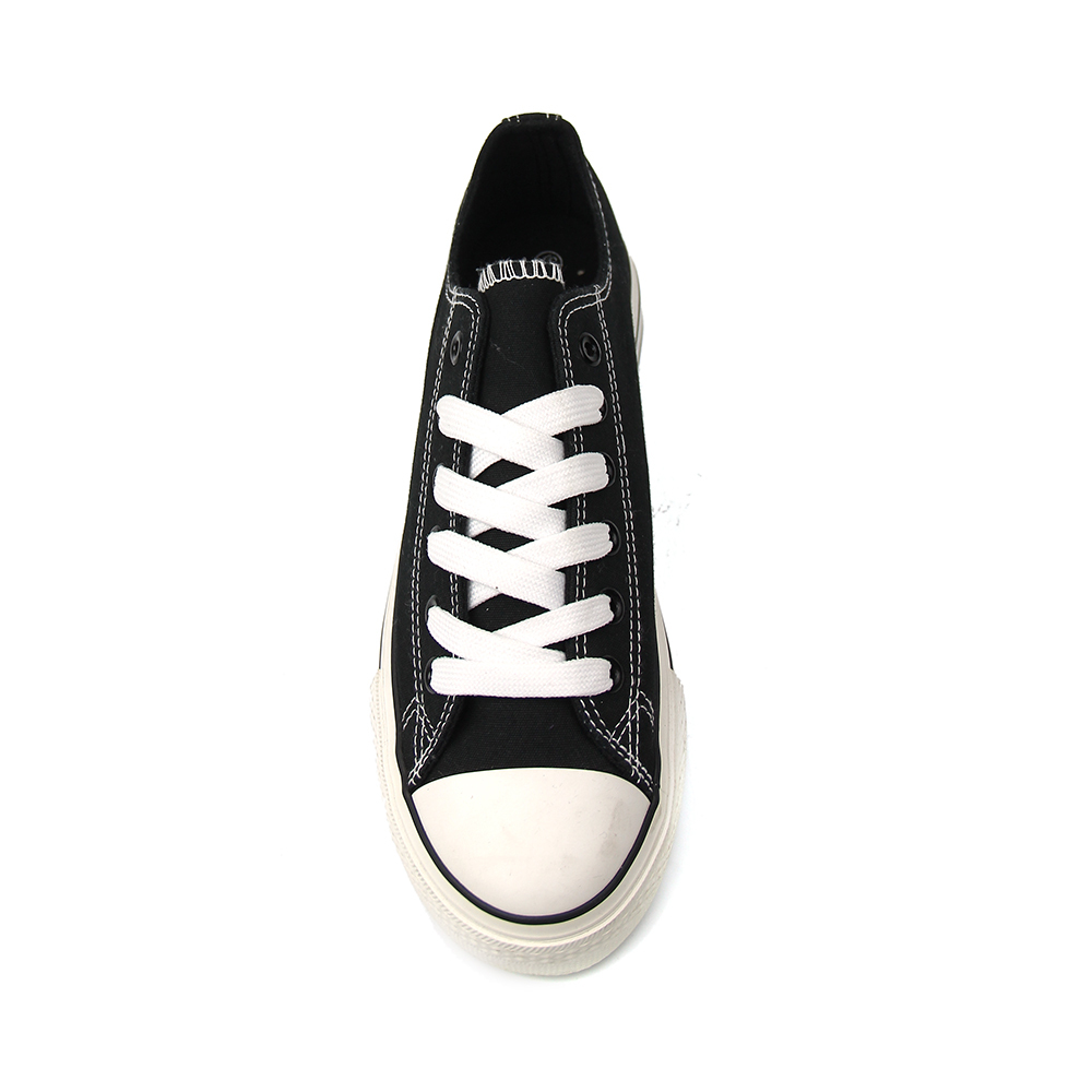 wholesale fashion stylish ladies canvas vulcanized shoes with custom printing
