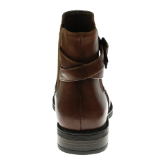 designer hot selling stylish casual burnishing brown chelsea flat boots for women