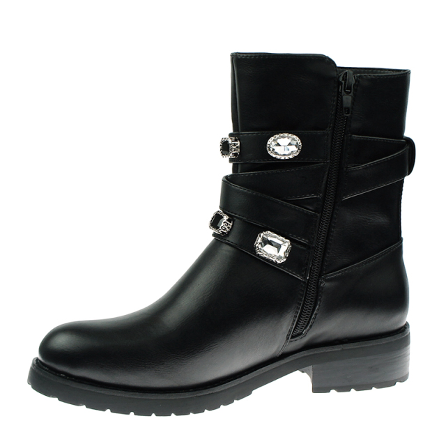 designer fall winter waterproof biker boots shoes for women and ladies