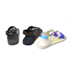 wholesale fashion designer summer colorful flat sandals shoes for kids girl