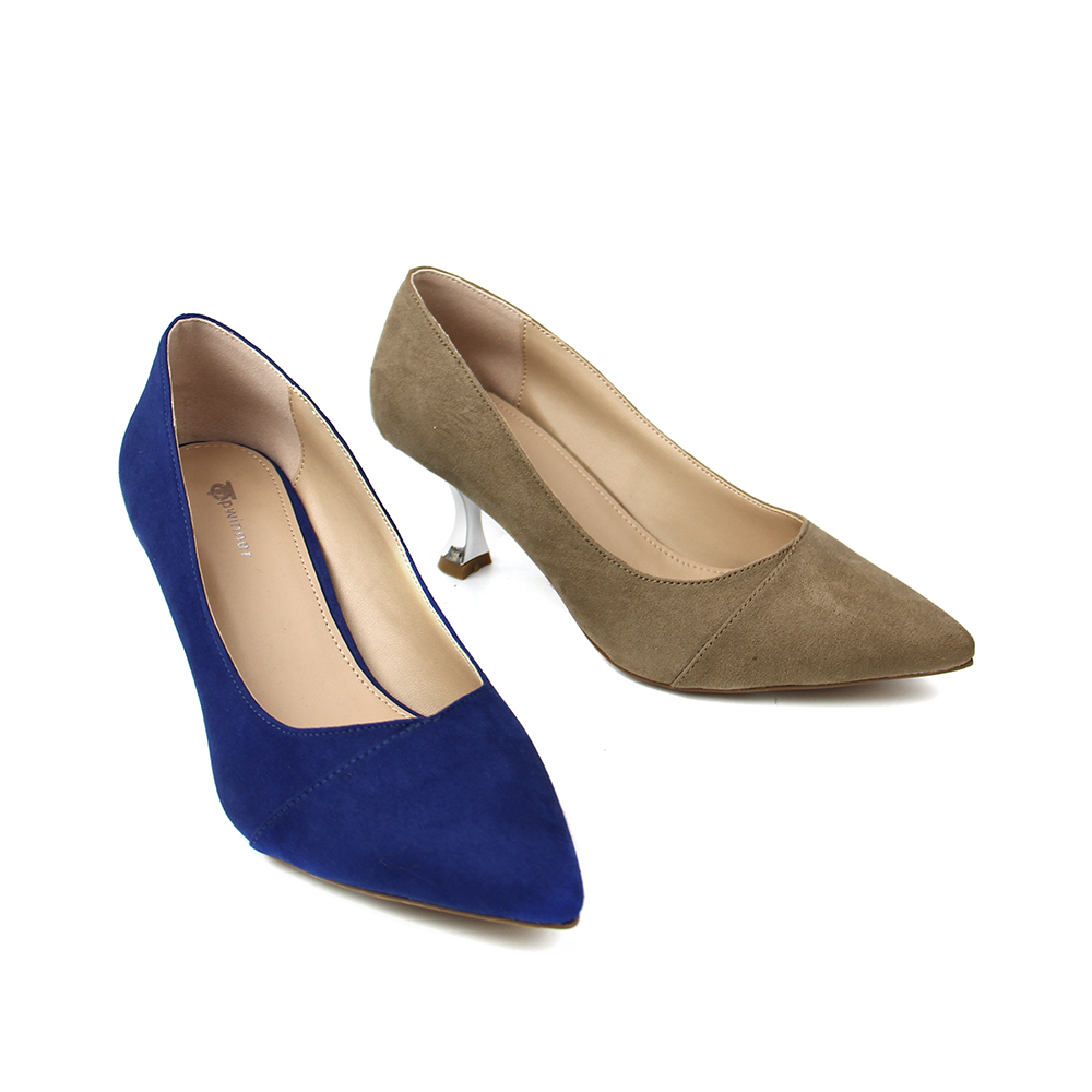 Elegant Pointed Toe Med Heels Sexy Ladies Pumps Thin Shoes for Women