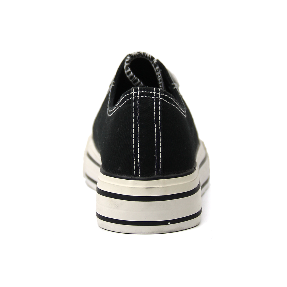 wholesale fashion stylish ladies canvas vulcanized shoes with custom printing