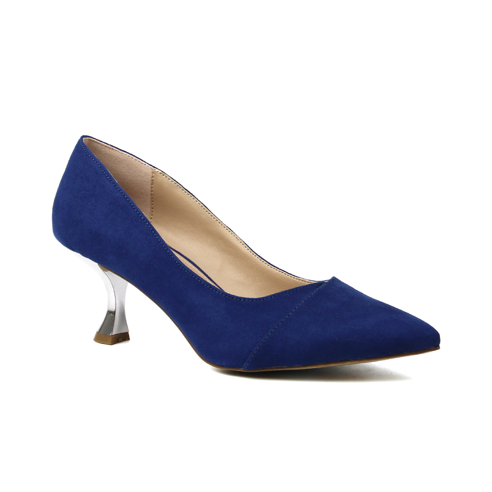 Elegant Pointed Toe Med Heels Sexy Ladies Pumps Thin Shoes for Women