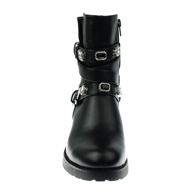 designer fall winter waterproof biker boots shoes for women and ladies