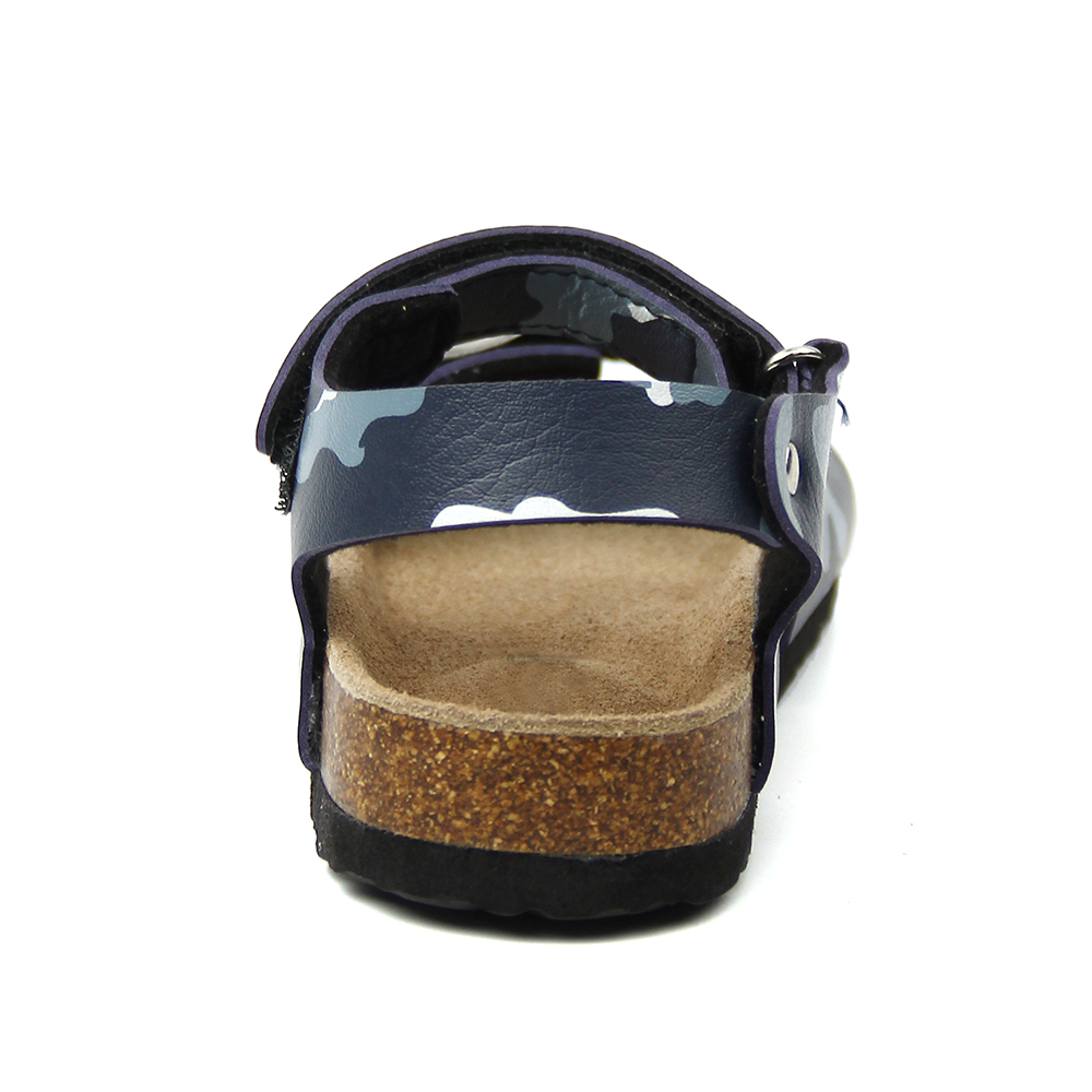 custom cheap fashion camouflage flat beach wedge casual kids sandals slippers shoes