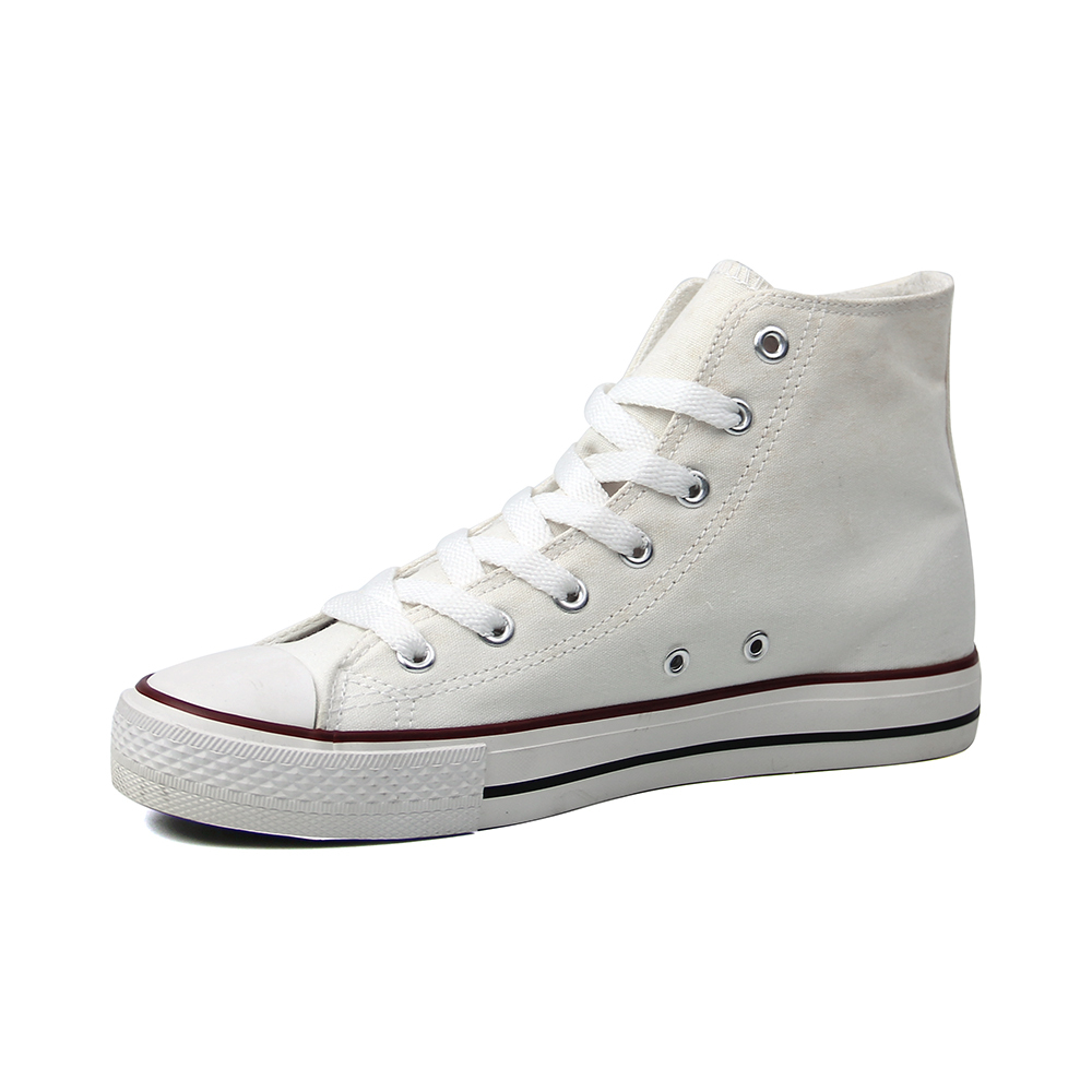 custom ladies casual slip soft wedge high top canvas vulcanized shoes for women