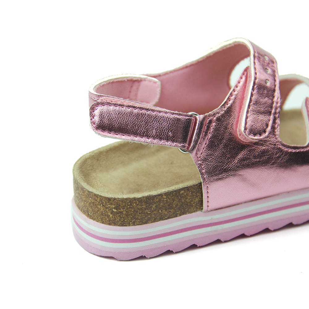 custom cheap fashion flat beach wedge printing casual kids sandals slippers shoes
