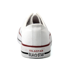fashion white vintage canvas vulcanized shoes for ladies with custom printing