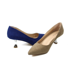 Elegant Pointed Toe Med Heels Sexy Ladies Pumps Thin Shoes for Women