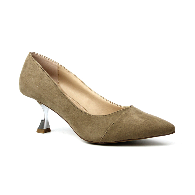 Elegant Pointed Toe Med Heels Sexy Ladies Pumps Thin Shoes for Women