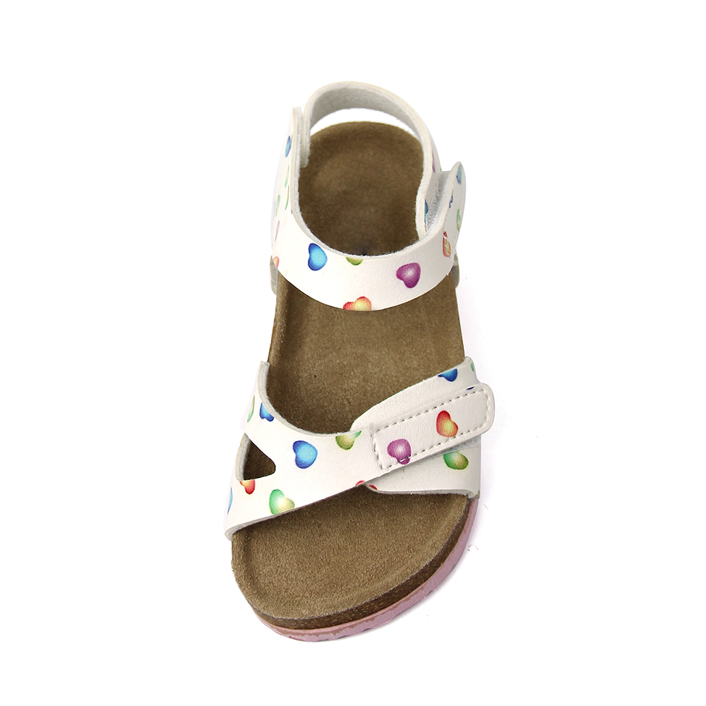 cheap fashion printing flat beach wedge casual kids sandals slippers shoes for girls