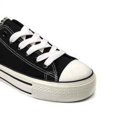 wholesale fashion stylish ladies canvas vulcanized shoes with custom printing