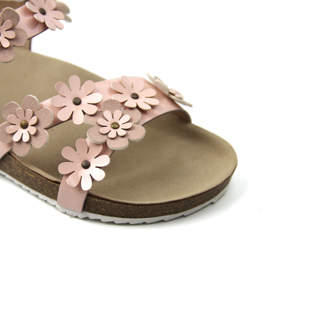custom made designer trendy girls fancy cute outdoor flat sandals for kids