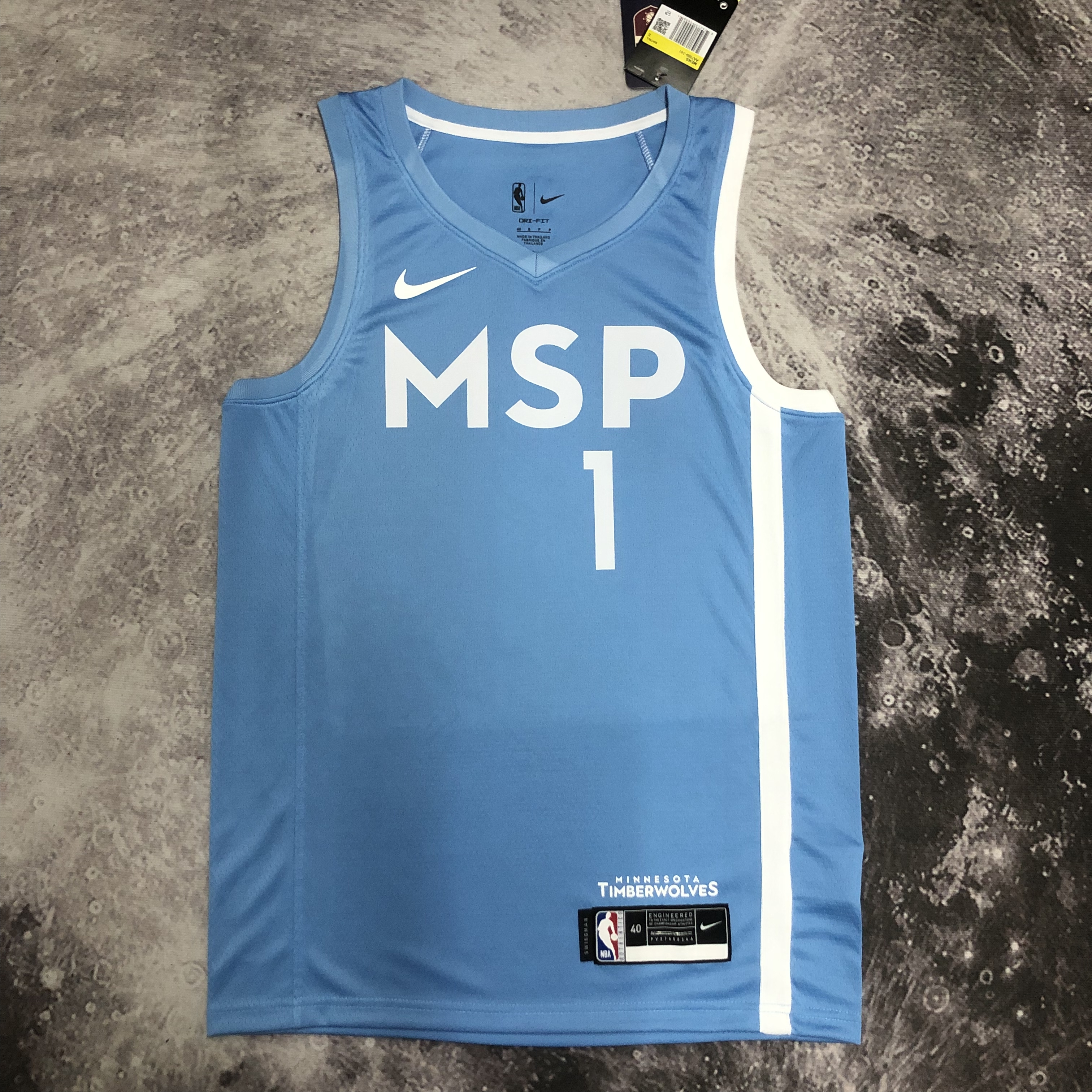 NBA Minnesota Timberwolves 1 Edwards Basketball Jersey