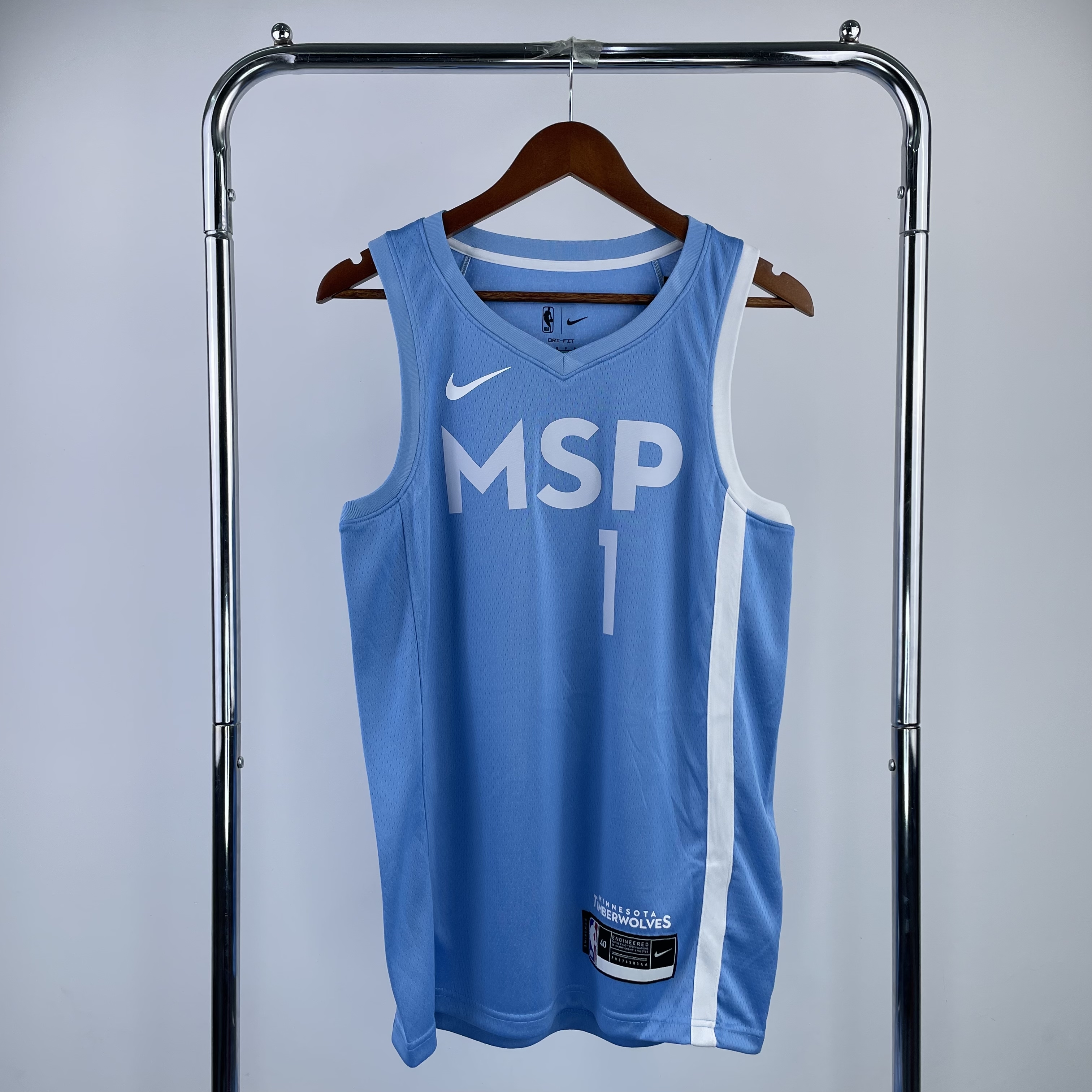 NBA Minnesota Timberwolves 1 Edwards Basketball Jersey