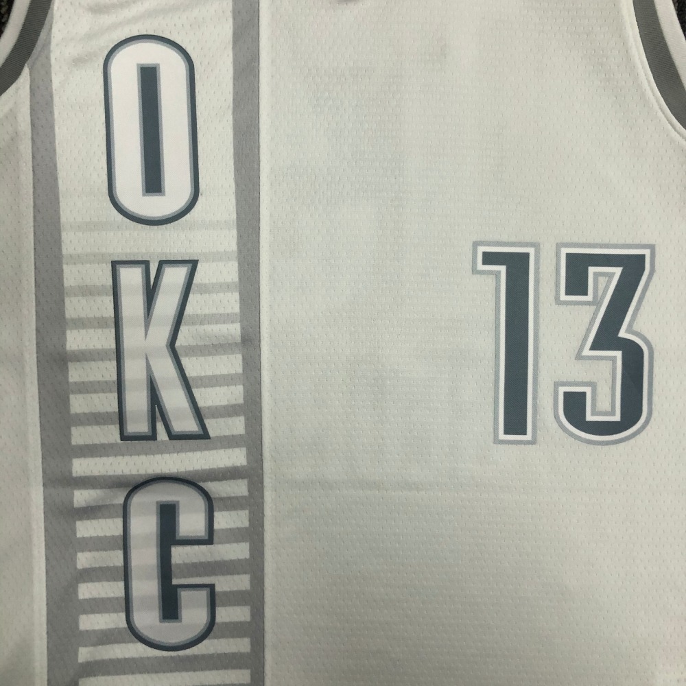 2022 NBA Oklahoma City Thunder 13 George Basketball Jersey