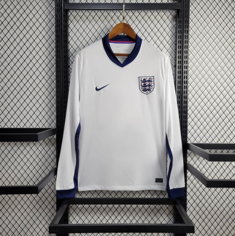 2024-25 England Home Long Sleeve  KANE RICE MAGUIRE Football jersey