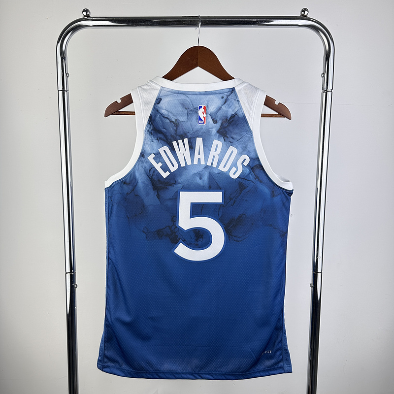 2024 NBA Minnesota Timberwolves 5 Edwards Basketball Jersey