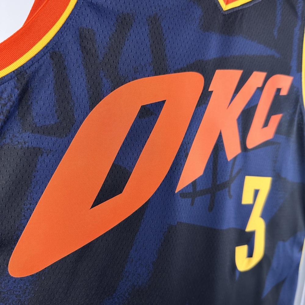 2024 NBA Oklahoma City Thunder 3 GIDDEY Basketball Jersey