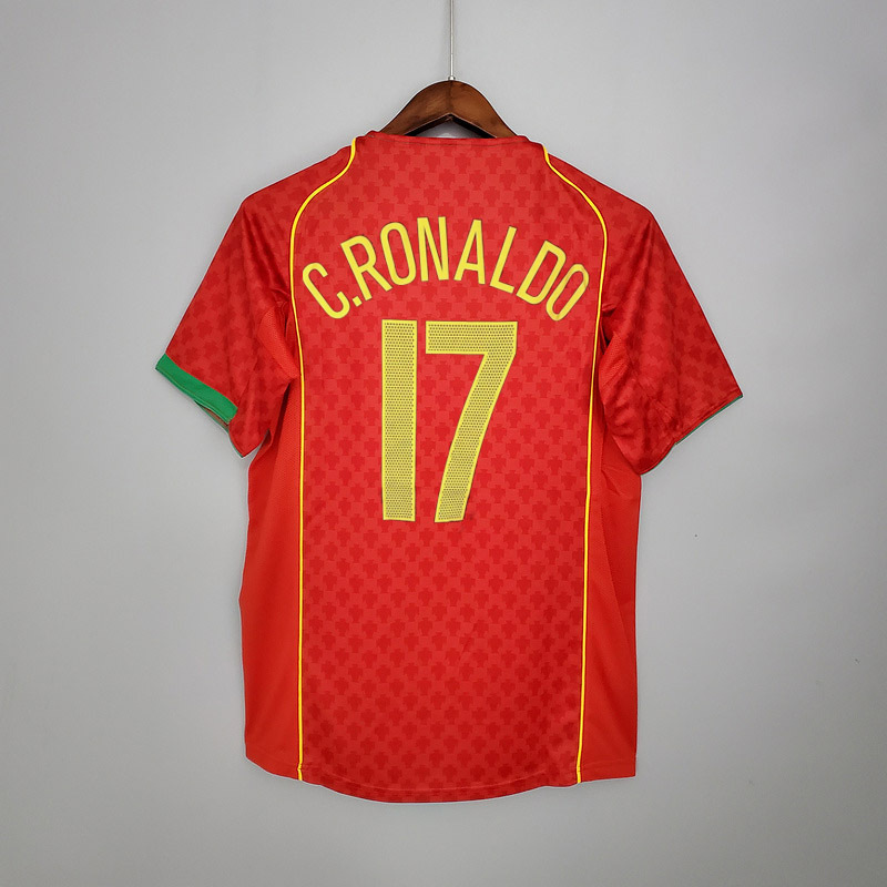 Retro 2004 Portugal home FIGO F.COUTO C.RONALDO RUI COSTA Football jersey retro