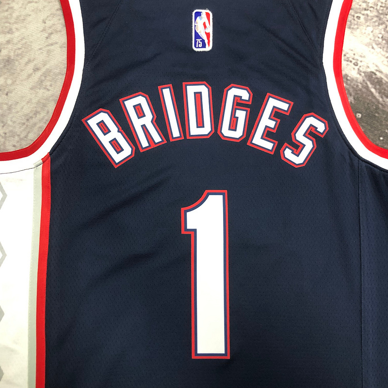 2022 NBA Brooklyn Nets (1 BRIDGES) Basketball Jersey