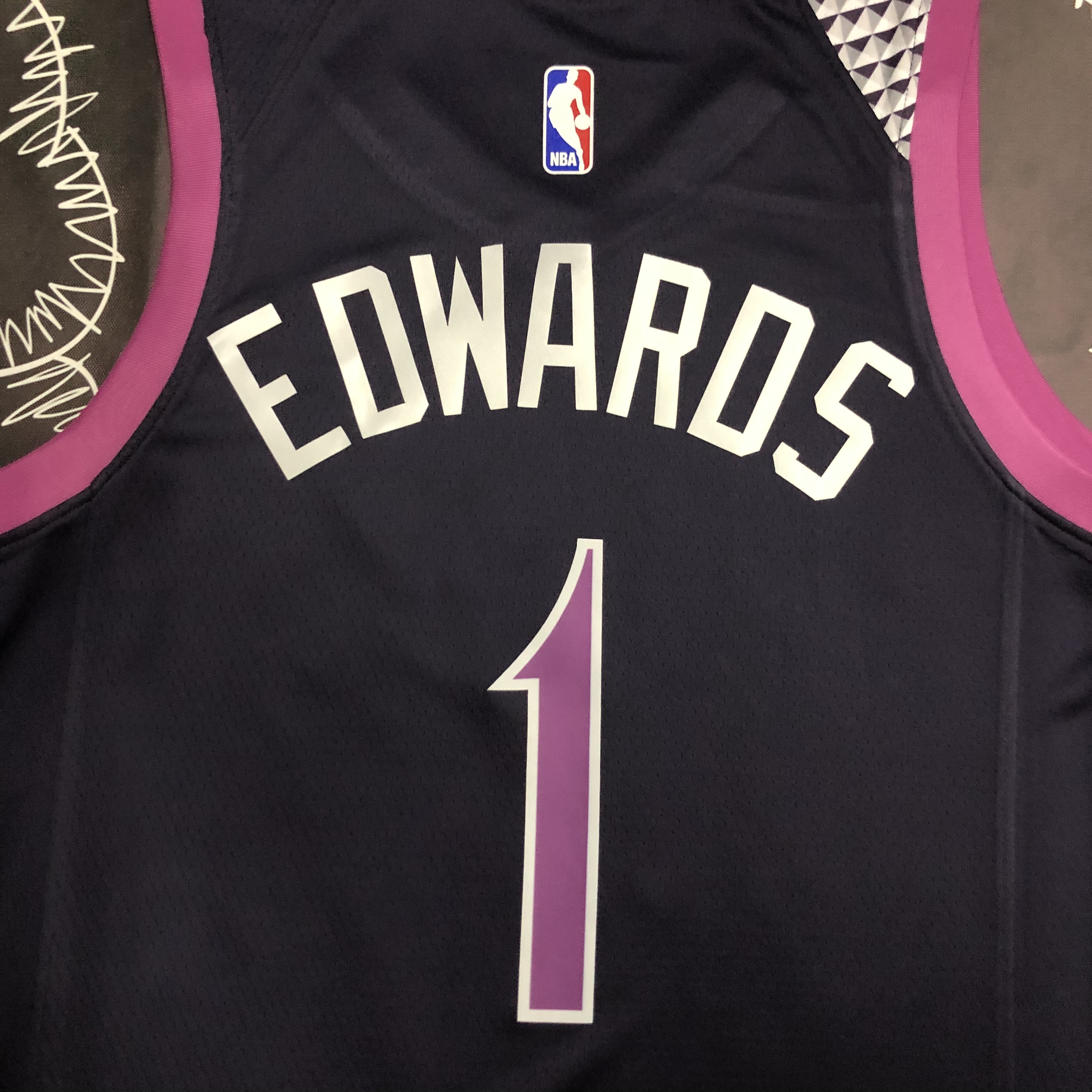 NBA Minnesota Timberwolves 1 Edwards Basketball Jersey