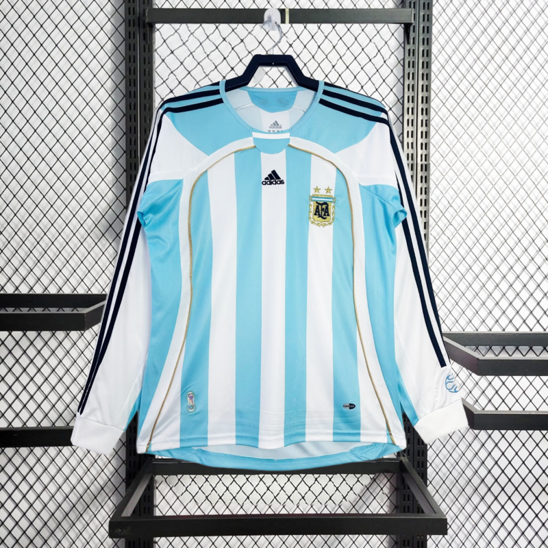 Retro 2006 Argentina home MESSI Football jersey retro