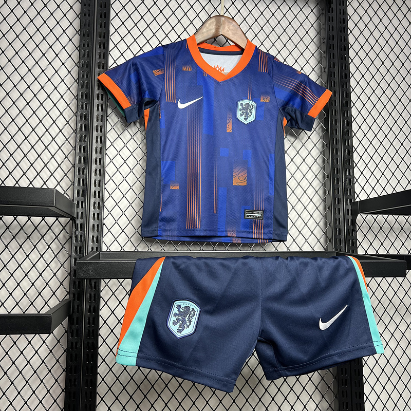 2024-25 Netherlands Away kids Football jersey