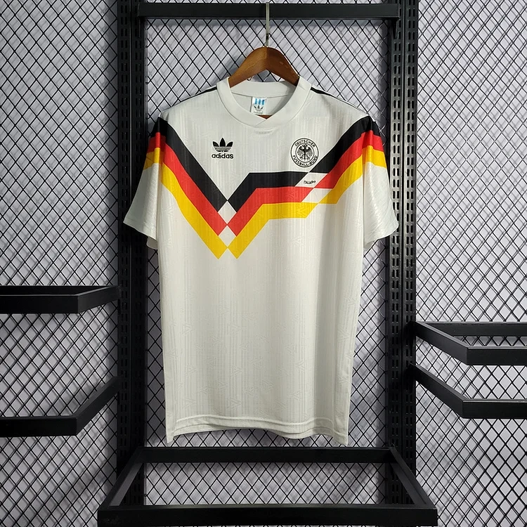 Retro 1990 Germany Home + 9#VOLLER 10#MATTHAUS Football jersey retro